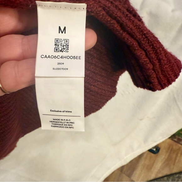 Cupshe Burgundy Long Sleeve Sweater Dress NWT - Picture 5 of 9